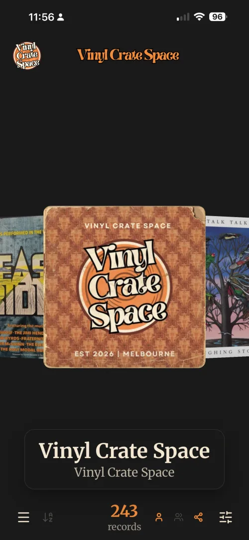 The cover carousel in Vinyl Crate Space.